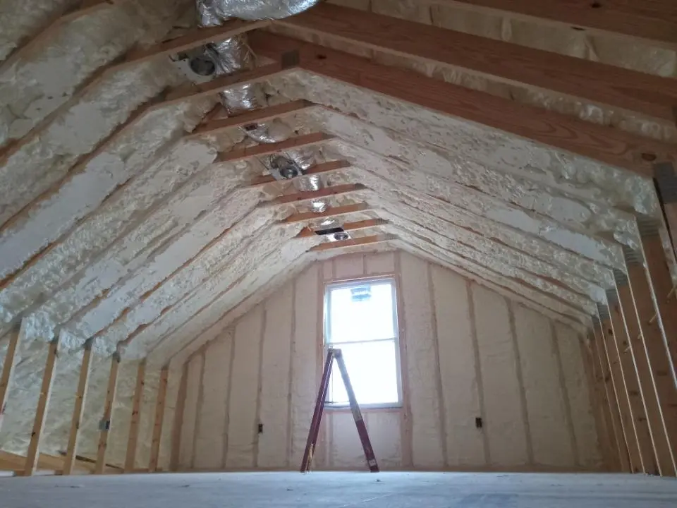Spray foam roofing application for Crawl Space Insulation project in South Elgin
